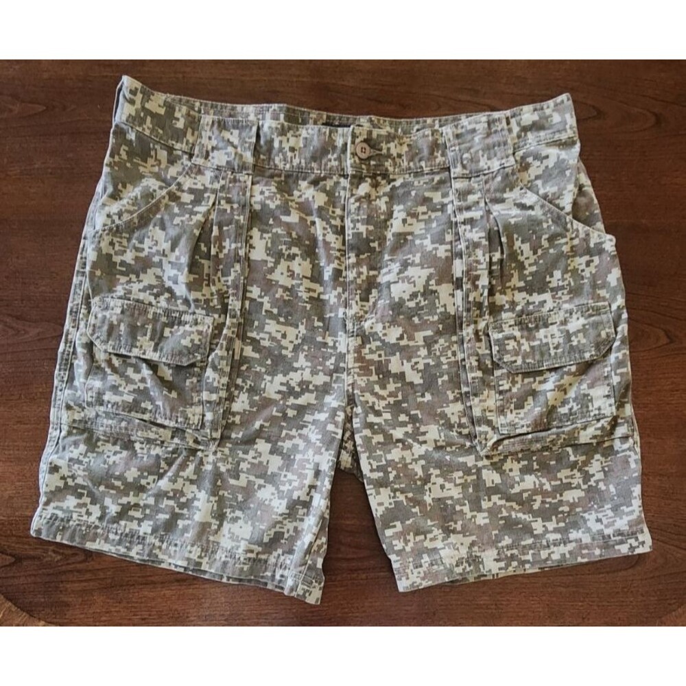 Cabela’s Digital Camo Cargo Pocket Shorts Men’s Size 36 Camouflage 100% Cotton
